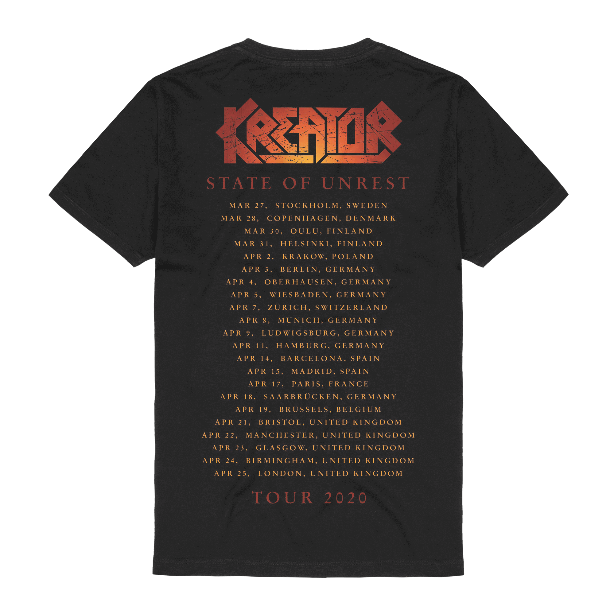 kreator tour shirt