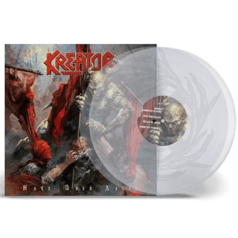 Hate Über Alles by Kreator - Limited Crystal Clear Transparent Vinyl 2LP - shop now at Kreator store