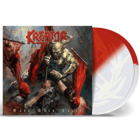 Hate Über Alles by Kreator - Limited Red White Split Vinyl 2LP - shop now at Kreator store