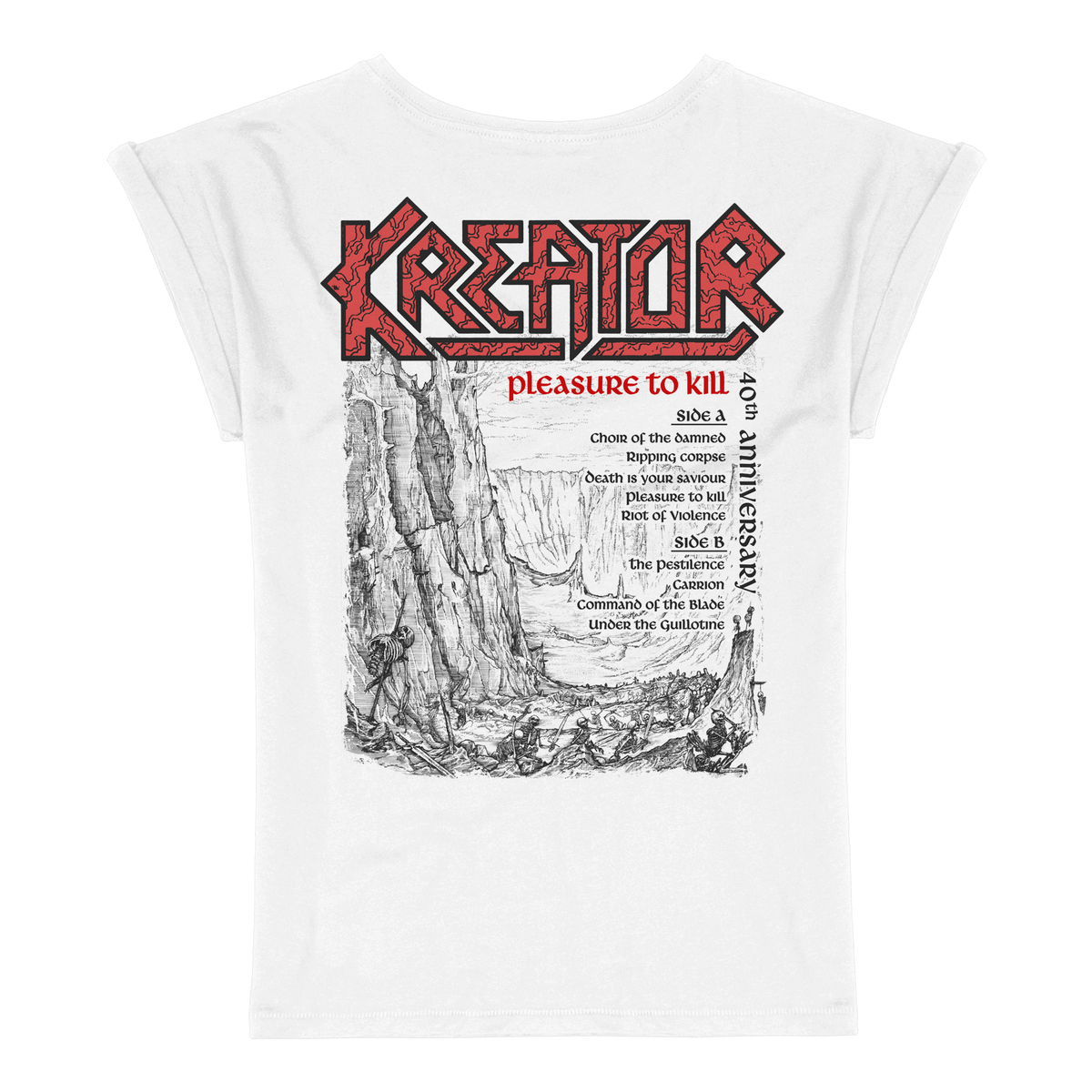 Kreator Pleasure To Kill 40th Tracklist Girlie Shirt 459005